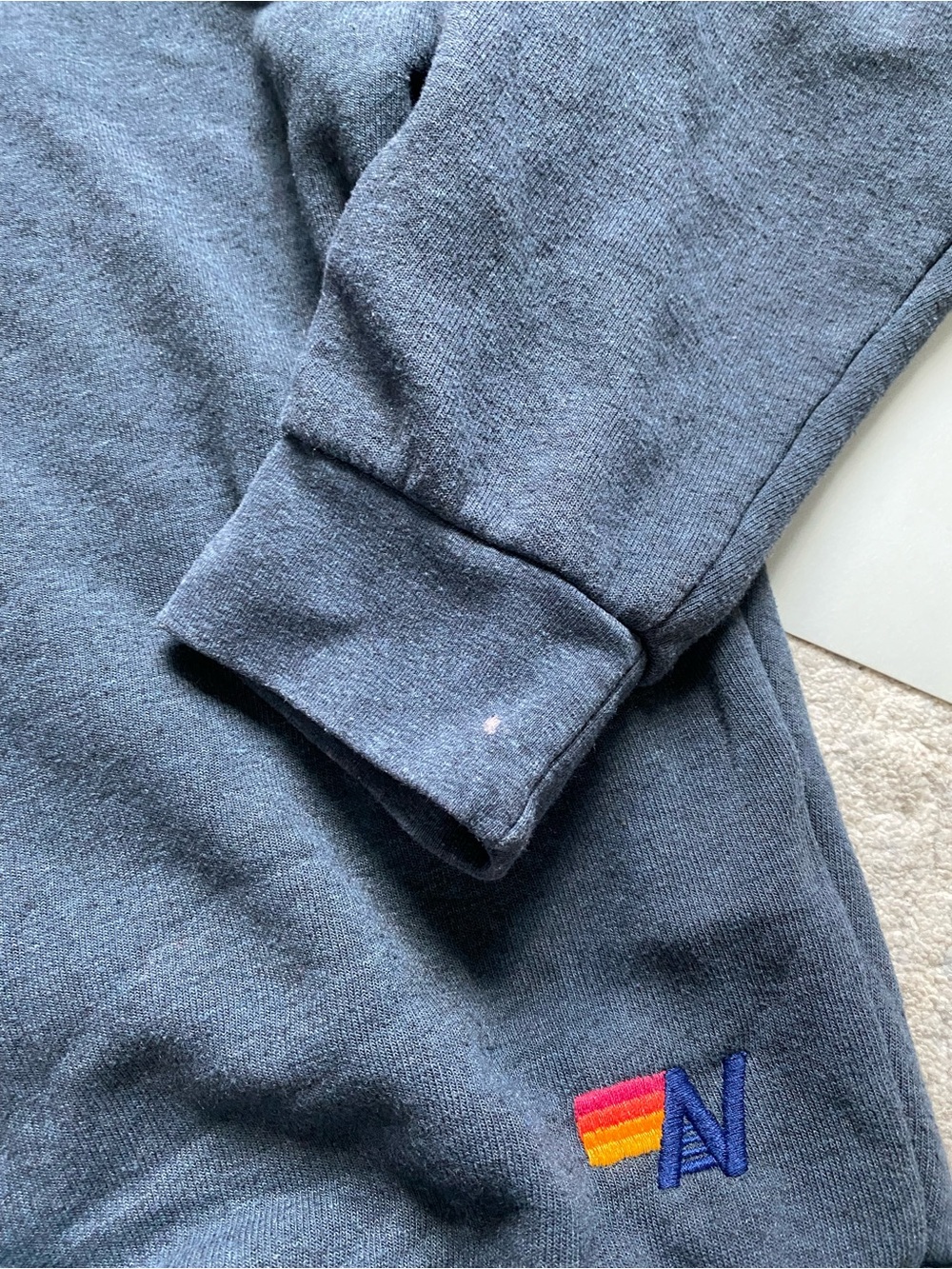 AVIATOR NATION Women's Charcoal Sweatshirt with Red Heart Accent - Picture 5 of 6